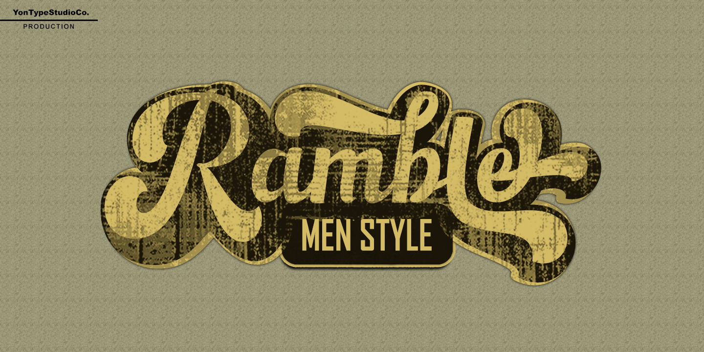 Beispiel einer Hamble Regular-Schriftart